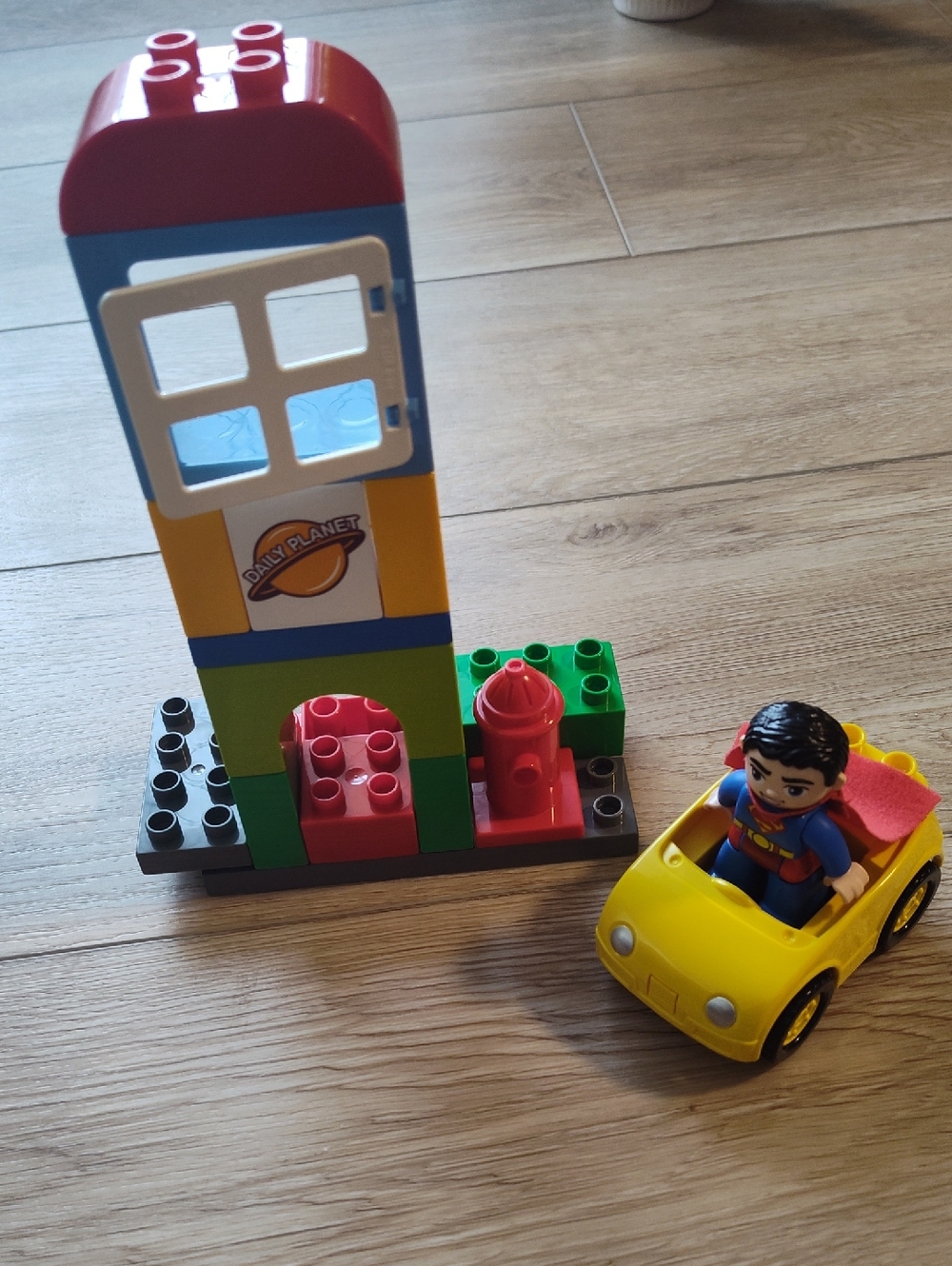 Lego Duplo Superman Playset with Yellow Superhero Car - Multi-color - 17 Pieces